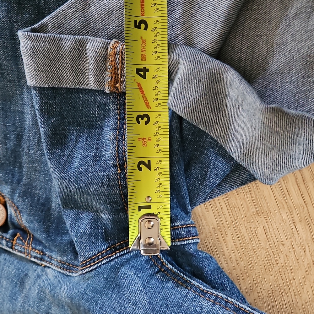 Old Navy button fly High Rise Blue Denim Shorts 10 - Picture 4 of 4